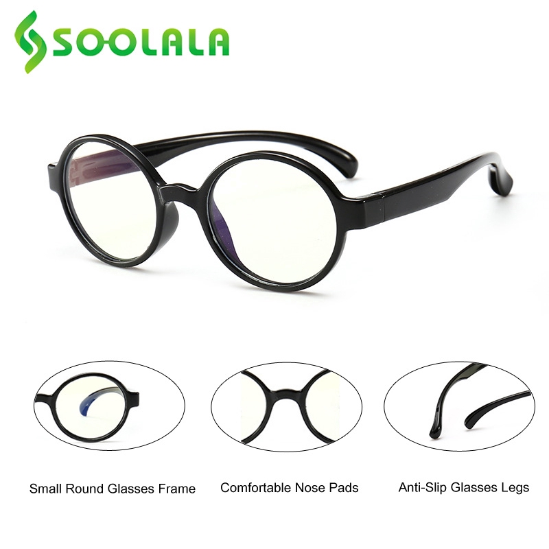 Kính Mắt Soolala Gọng Tròn Chống Ánh Sáng Xanh Thời Trang Cho Bé