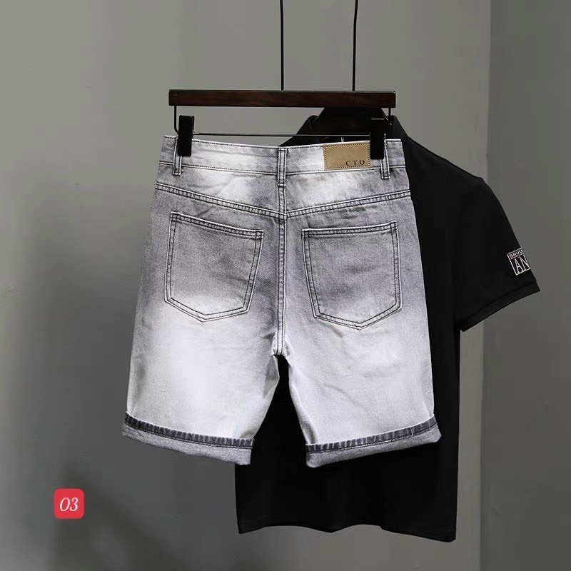 Quần bò nam co giãn rách nhẹ cá tính màu mới lạ 03