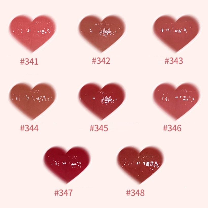 Son kem bóng trái tim Gogo Tales mềm môi Lucky Baby Pink Rippling Water Gogotales Lip Gloss GT340 GOGO99 GT312 GOGO101
