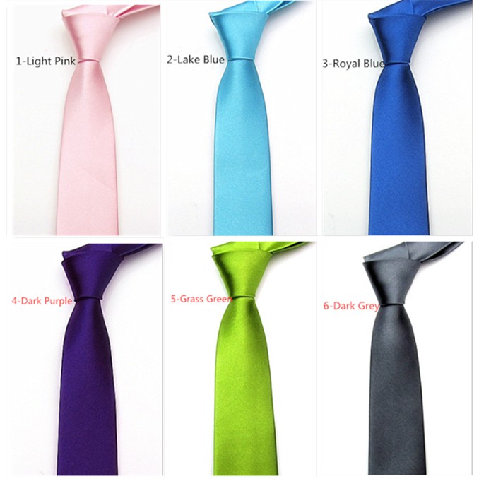 Cà vạt nam bản mỏng 5cm 20 màu thời trang Hàn Quốc