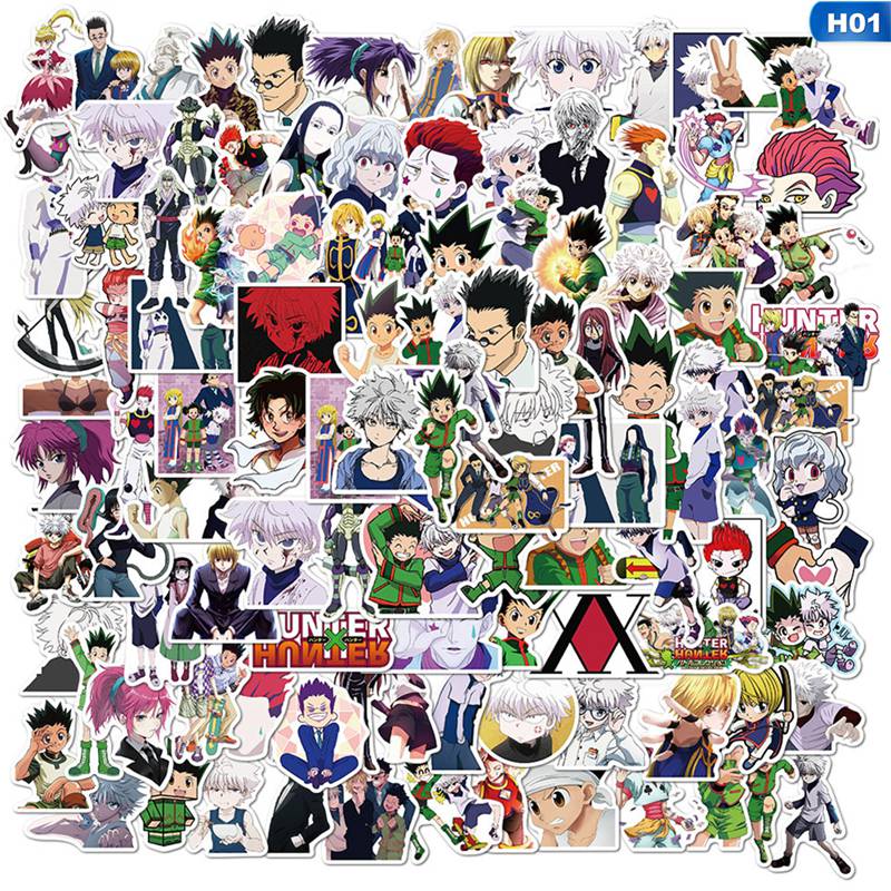 Tmdbyx Bộ 100 cái nhãn dán trang trí chống nước in hình anime Hunter x Hunter