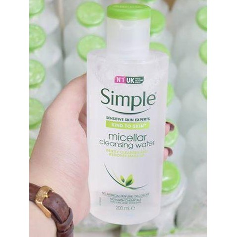 (Mẫu mới) Nước Tẩy Trang Simple Kind to Skin Micellar Cleansing Water 200ml
