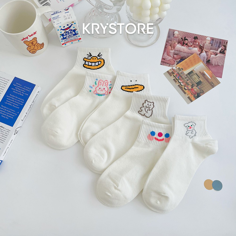 Tất ngắn cổ hình con vật cute dễ thương phong cách Hàn Quốc NC21
