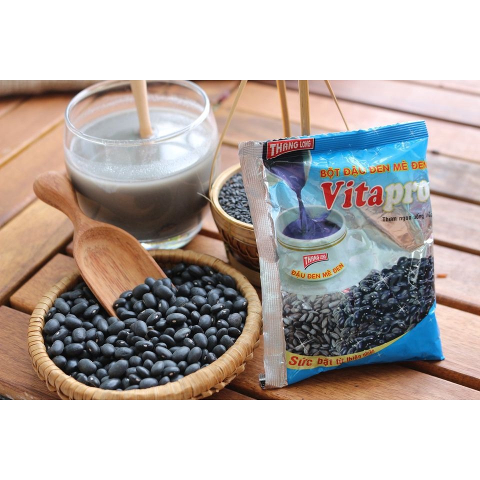 Bột đậu đen mè đen Vitapro 400gr thơm ngon bổ dưỡng