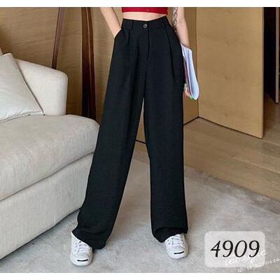 4909 Quần Culottes BIG SIZE ống suông phía sau lưng thun