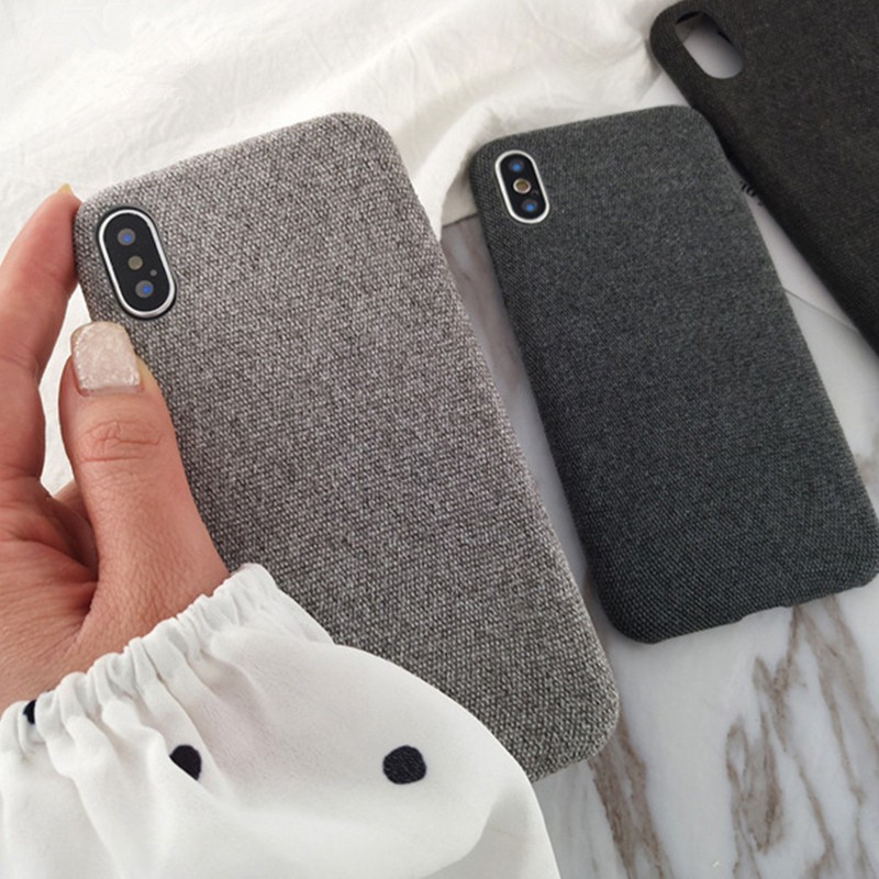 Ốp điện thoại vải mềm ấm áp sang trọng cho iphone 6 6s 7 8 plus X XR XS MAX 11 PRO MAX