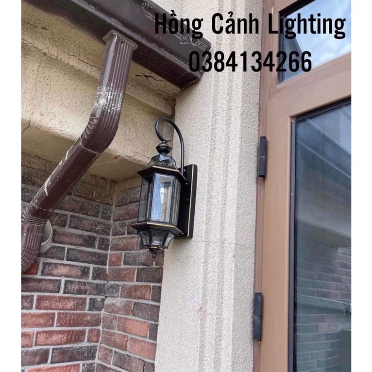 Đèn Tường Đồng - Đen - Kèm Bóng