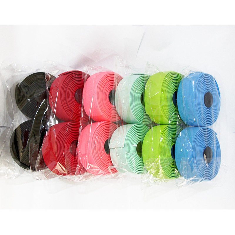 Dây quấn tay lái ghi đông xe đạp gồm 2 dây quấn, 2 nút chặn