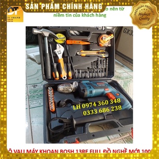 Chính hãng bộ vali máy khoan bosh 13re full đồ nghề mới