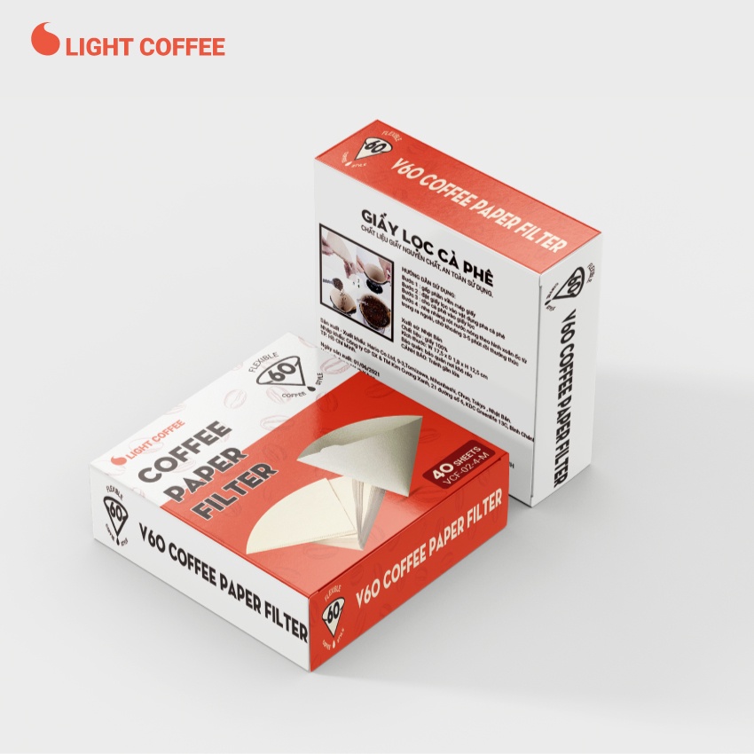 [Mã BMBAU50 giảm 7% đơn 99K] Giấy lọc cà phê Light Coffee 40 cái giấy lọc tiện lợi dùng pha cà phê