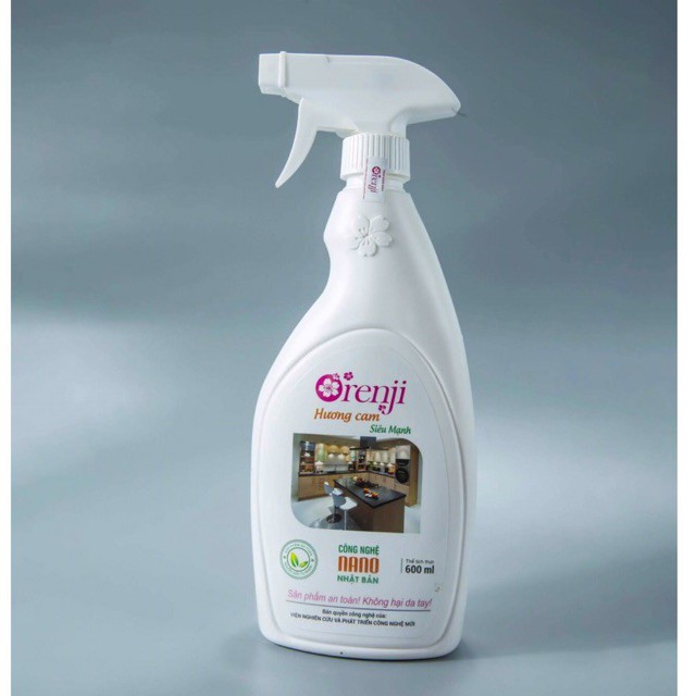 KHỬ DẦU MỠ HƯƠNG CAM 600ML ORENJ
