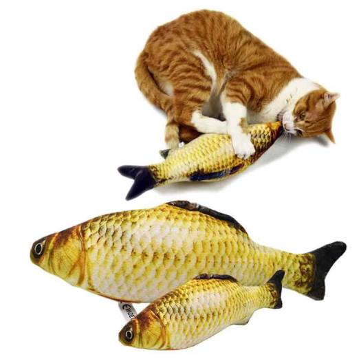 Đồ chơi cá chép bông 3D nhồi catnip cho chó mèo