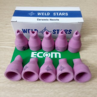 Sứ tig QQ150 đầu vát dùng cho hàn góc - hộp 10 cái chụp sứ vát