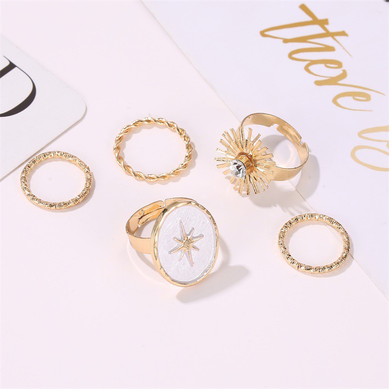 Set 5 Nhẫn Đeo Khớp Ngón Tay Thời Trang Cho Nữ