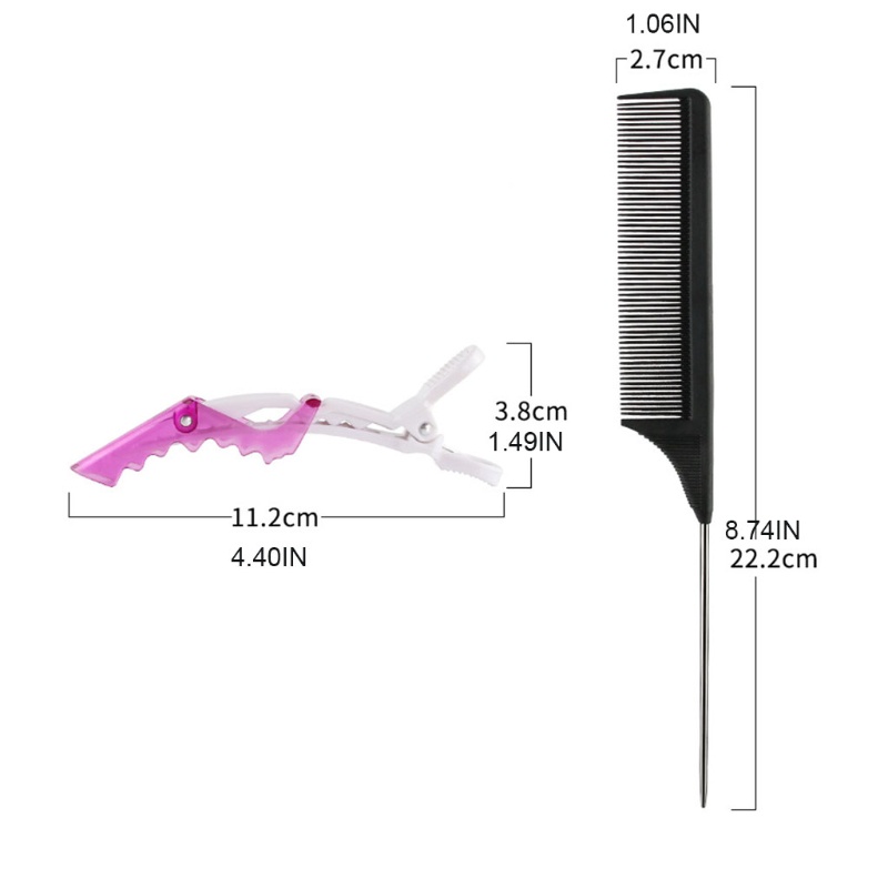 1 Set Kẹp Tóc Dạng Móng Vuốt Bằng Thép Chống Trượt Thời Trang Cho Salon YOUYO