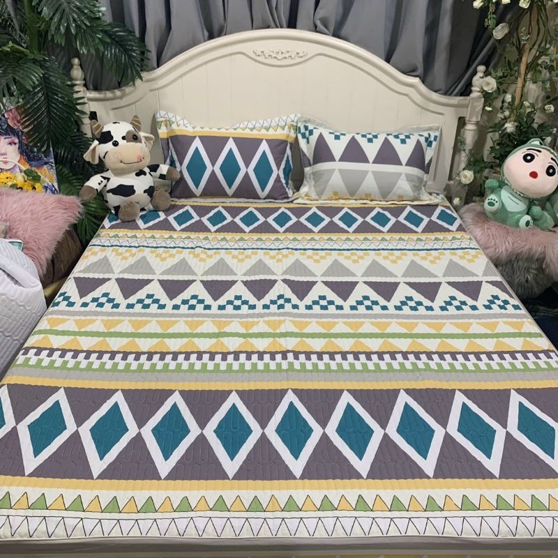 Bộ ga gối cotton chun trần bền đẹp, đủ kích thước (ảnh thật)