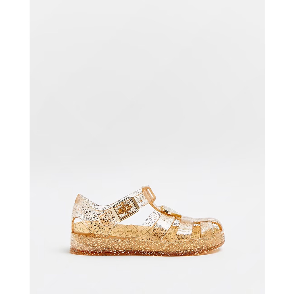 Dép rọ vàng nhũ jelly fom to River island_hàng chính hãng authentic