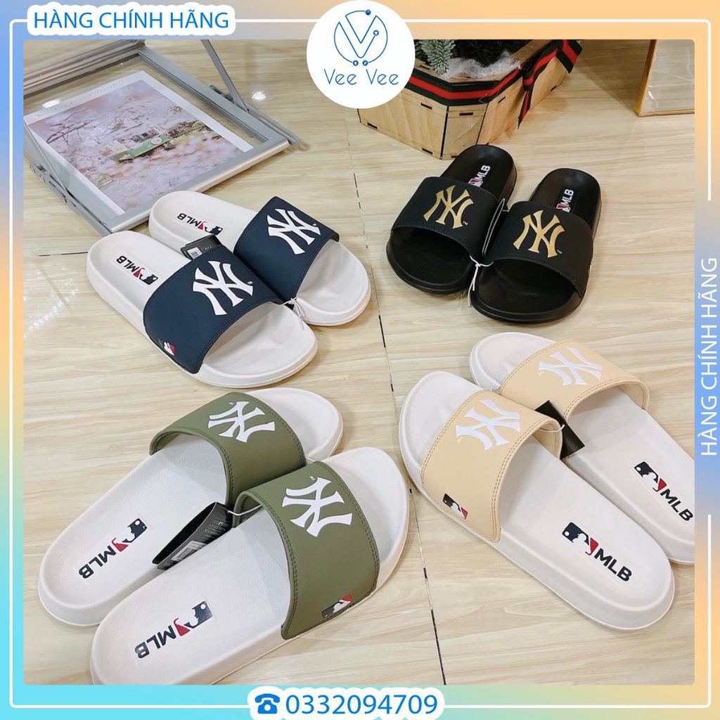 DÉP MLB NỘI ĐỊA CHÍNH HÃNG - DÉP QUAI NGANG KOREA UNISEX FULLBOX - HÀNG CÓ SẴN