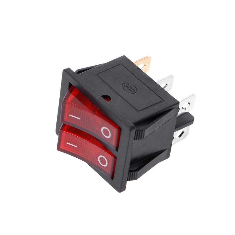 Công Tắc Bật / Tắt 6 Chấu Có Đèn Xanh Lá / Đỏ 20A 125V AC Chuyên