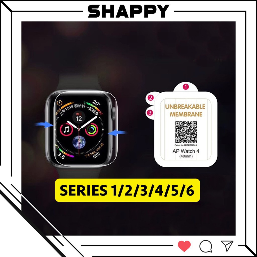 [G01] Skin Dán PPF Apple Watch Series 1/2/3/4/5/6 Chống Trầy Xước Màn Hình [Shappy Shop] S035