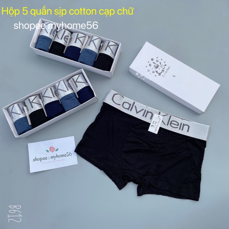 Hộp 5 quần sịp đùi cạp chữ boxer