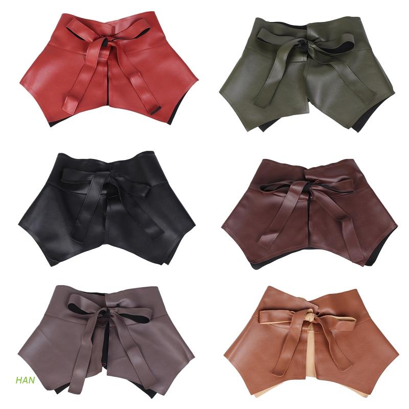 Thắt Lưng Nữ Giả Da Bản Rộng Phong Cách Vintage