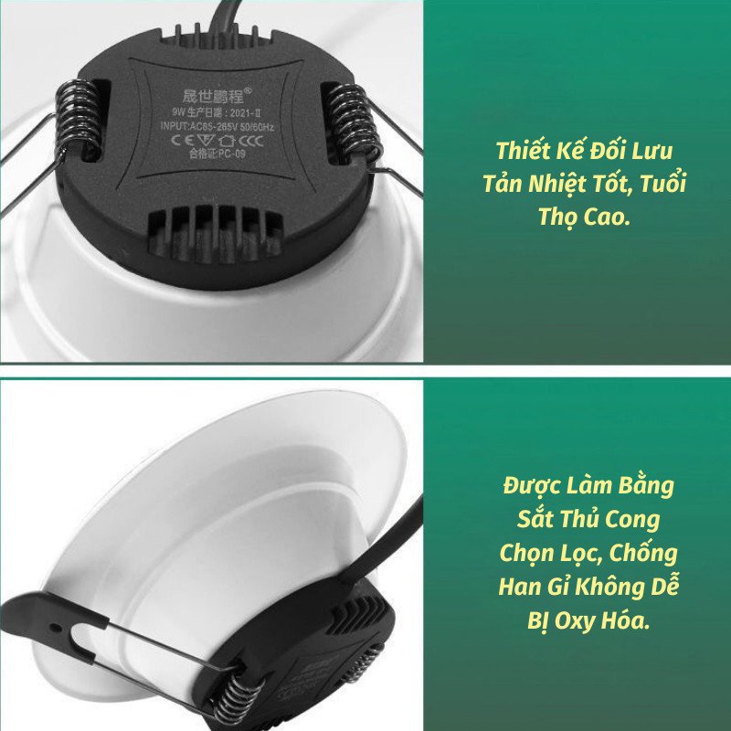 Đèn Led Âm Trần Đèn Trang Trí Âm Trần Tiện Dụng Công Suất 9W DEN TOKI