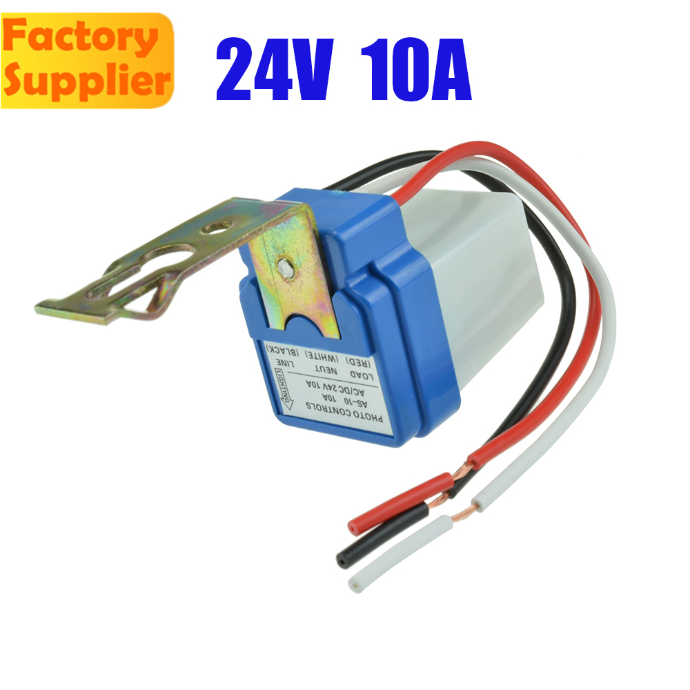 AC DC 24V 10A Công tắc đèn đường PhotoSwitch Tự động bật tắt Bộ điều khiển cảm biến quang điện street light switch