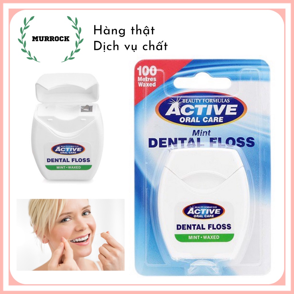 Chỉ xỉa răng, nha khoa Beauty Formulas Active làm sạch kẽ răng UK Anh
