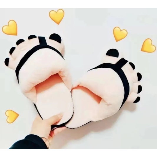 Dép bông đi trong nhà hình bàn chân lớn đáng yêu cho cặp đôi