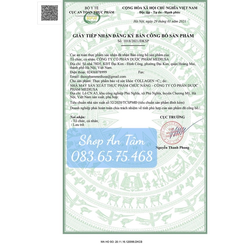 Viên uống đẹp da Collagen +C bổ sung Vitamin A E C giảm nám sạm da Hộp 60 viên
