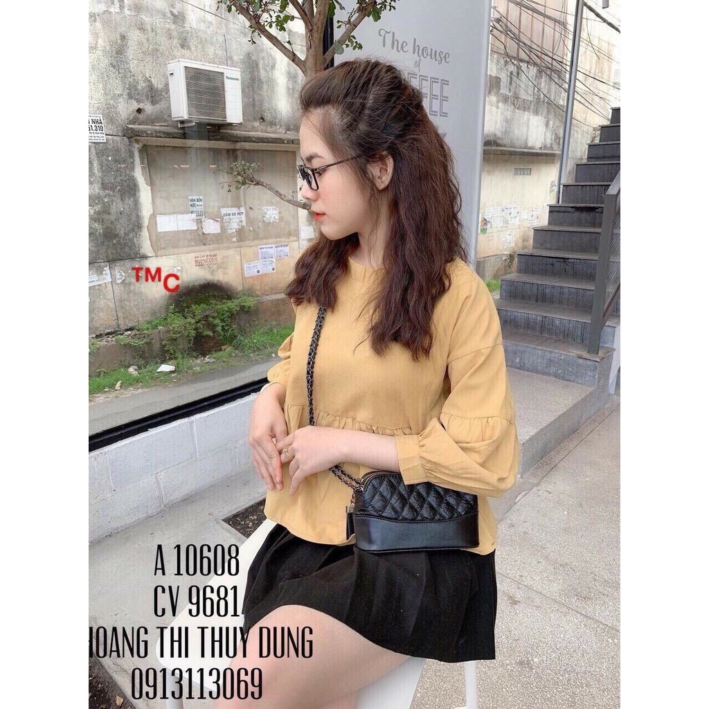 Áo Voan Kiểu Tay Phồng Thắc Nơ Sau Gáy Duyên Dáng TTSL0225