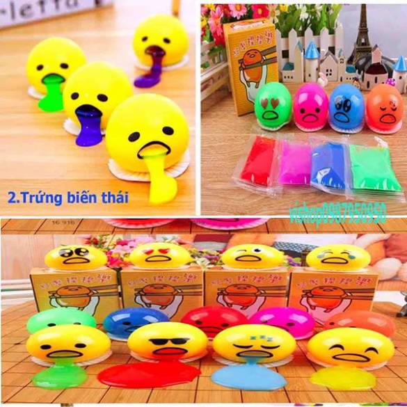 Trứng Biến Thái Hút Nhả Slime Anh nôn ọe đồ chơi Gudetama cực thú vị