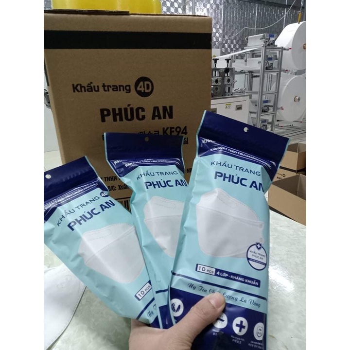 [Giá tốt] SÉT 50 Khẩu trang 4 lớp KF94 Phúc An kháng khuẩn chống bụi đạt tiêu chuẩn N95