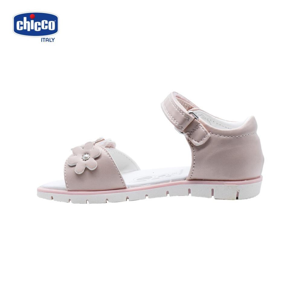 Sandal mát-xa chân bé đính hoa Chicco - Hồng Pinky