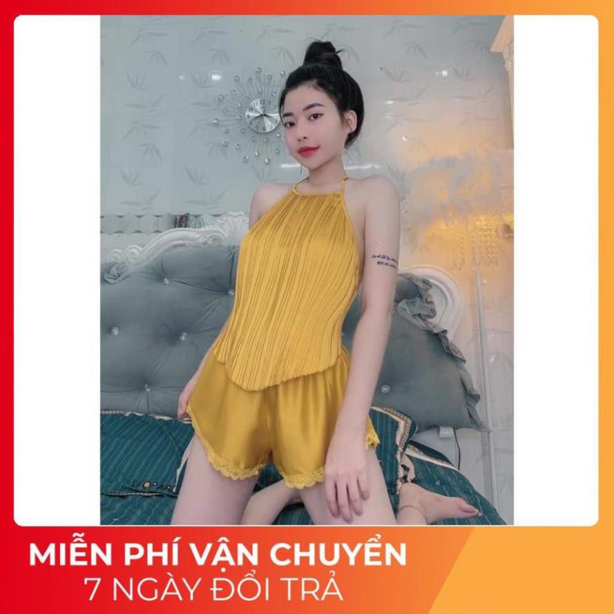 Đồ ngủ sexy nữ 💫 FREE SHIP 💫Đồ ngủ sexy lụa phi hai dây chất mịn quyến rũ, BODAPLY