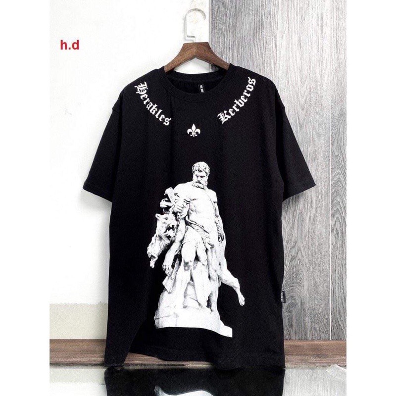 Set ao thun tay lỡ tượng HI Lạp DERAKLES Quần đùi viền trắng