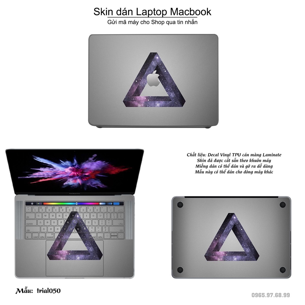 Skin dán Macbook mẫu Đa giác (đã cắt sẵn, inbox mã máy cho shop)