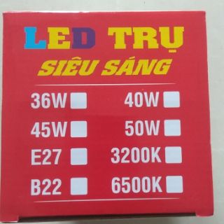 Bóng Đèn Led Trụ Siêu Sáng 50w