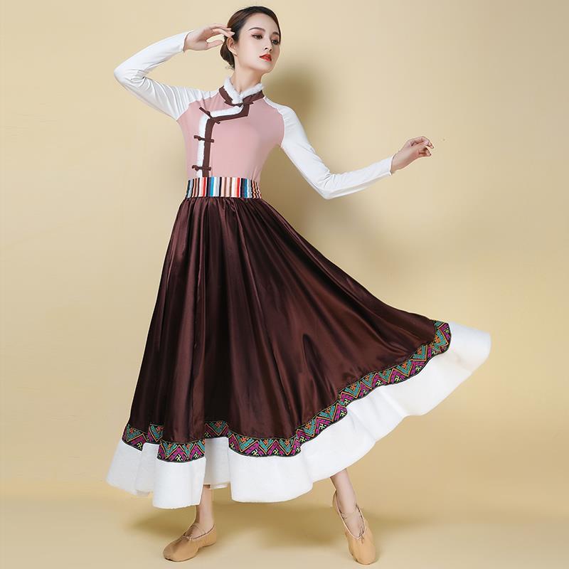 Trang Phục Múa Tây Tạng Tay Dài Phong Cách Dân Tộc Haoyangyang Zhuoma Yangjin Tây Tạng