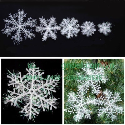 Túi 3 bông hoa tuyết size từ nhỏ đến to, trang trí cây thông, trang trí noel Nguyên Liệu Pha Chế Sỉ Hà Nội