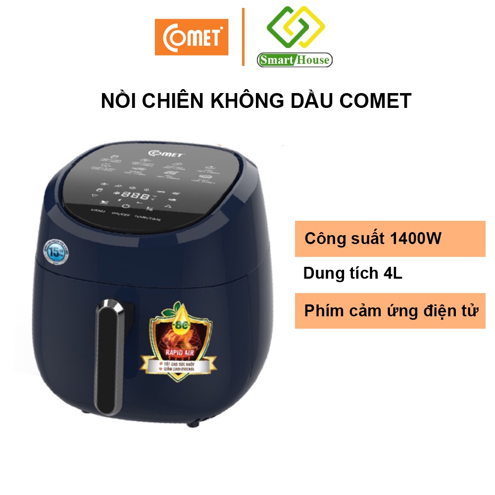 Nồi chiên không dầu phím cảm ứng điện tử COMET 4L - CM6838