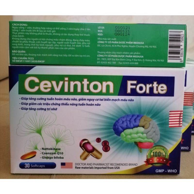 Cvinton fort tăng cường trí nhớ, tăng cường lưu thông máu não.