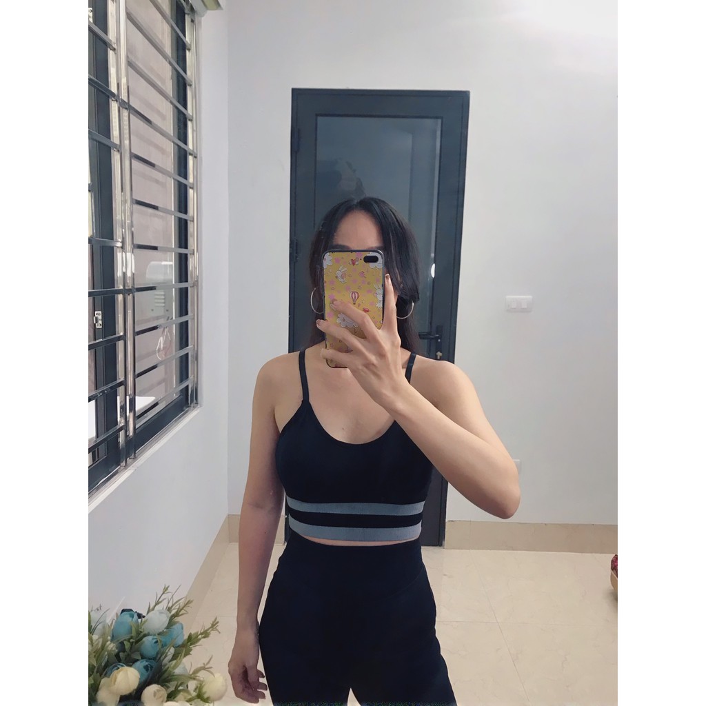 Áo Bra, Áo Croptop Tập Gym, Aerobic , Yoga Dáng Thể Thao Croptop Hai Dây Ôm Siêu Hot M14