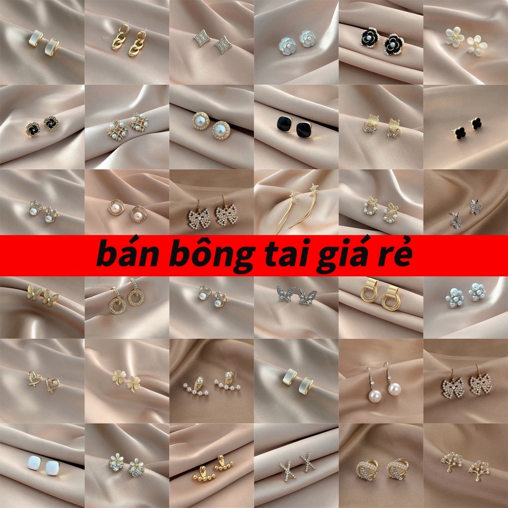 (Clearance) Bông Tai Thời Trang Bằng Kim Loại Đính Ngọc Trai Phong Cách Hàn Quốc