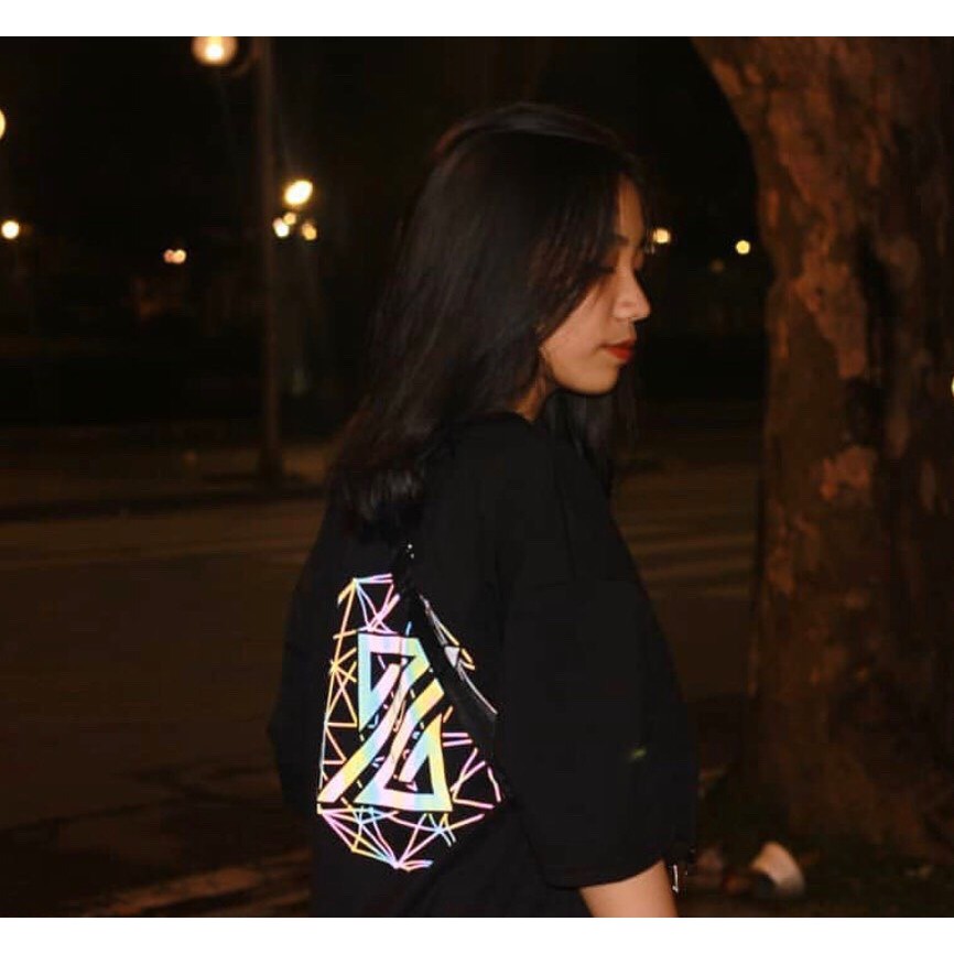 Áo Thun THE ZED In 3D Dạng Phản Quang Unisex From Rộng Trend Mới Vải Mềm Mịn