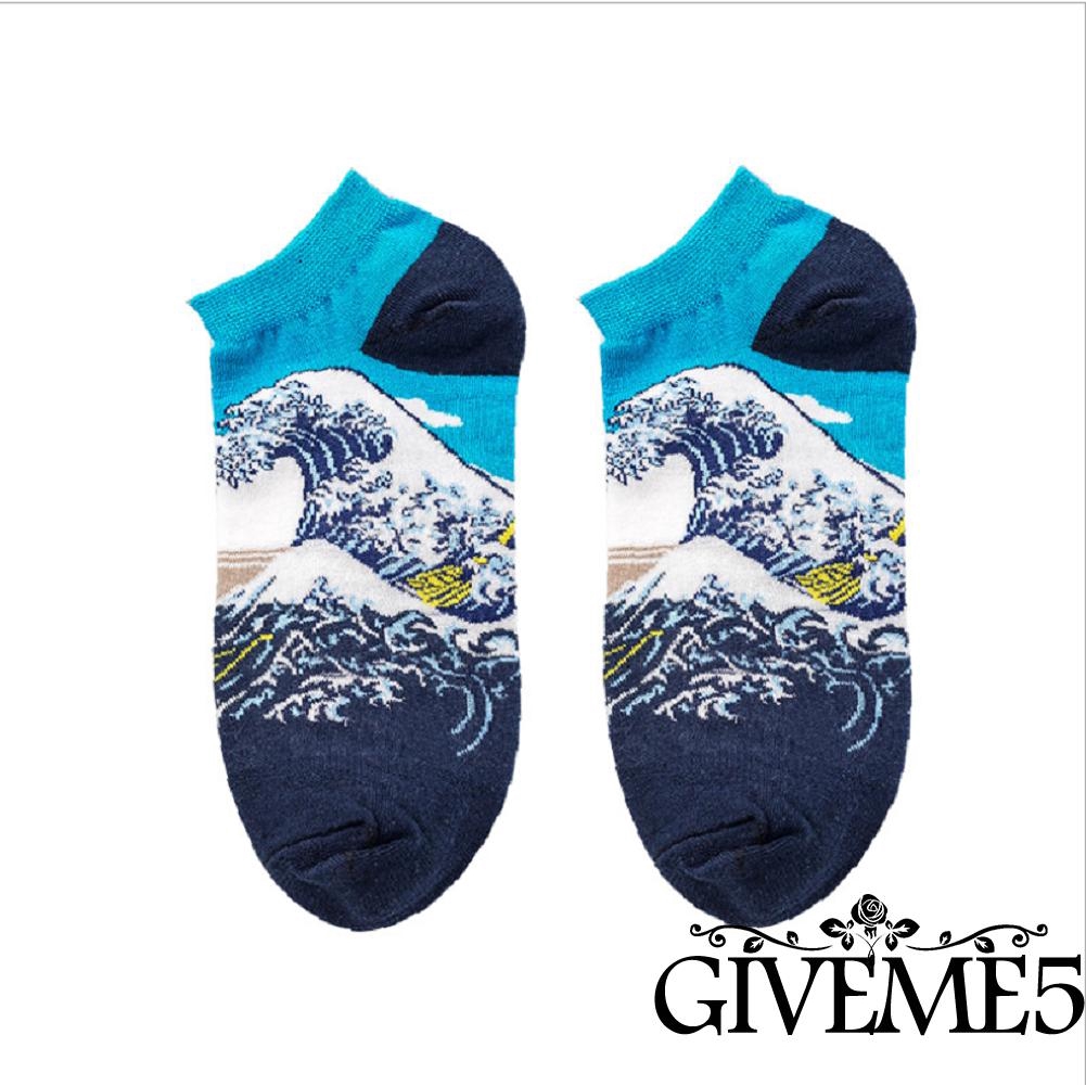 Vớ cổ chân in họa tiết tranh 3D