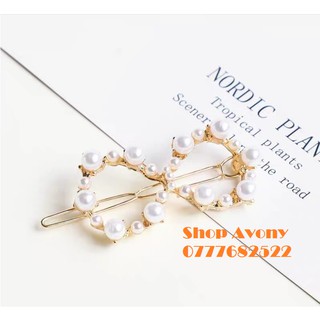 Kẹp mái tóc đính hạt ngọc