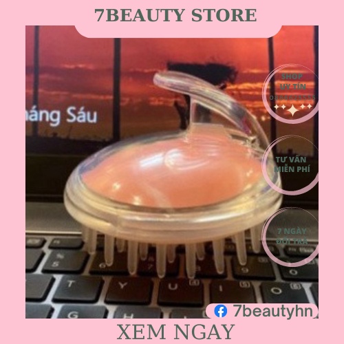 Lược gội đầu silicon dưỡng sinh massage da đầu