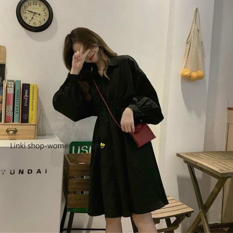 Đầm sơ mi tay dài phong cách cổ điển tinh tế cho nữ | BigBuy360 - bigbuy360.vn